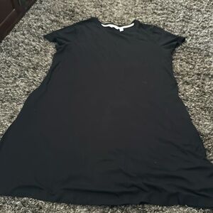 ISAAC MIZRAHI BLACK CREW NECK T SHIRT SHORT SLEEVE DRESS NEW SZ XL